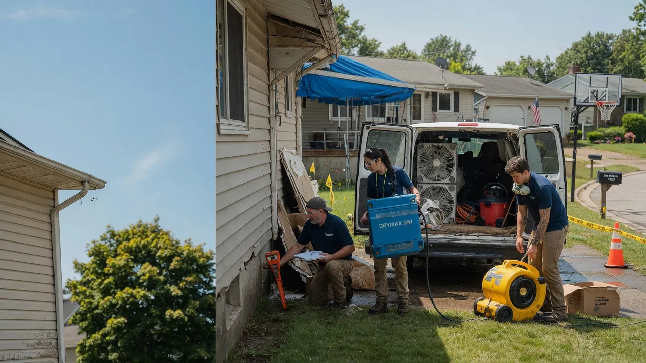 Ceiling Leak Cleanup in New Palestine, IN near me